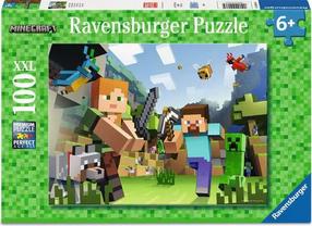 Puzle Ravensburger Minecraft, 36 cm x 49 cm, 100 gab., daudzkrāsaina