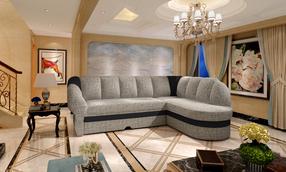 Kampinė sofa Benano Berlin 01 & Soft 11, juoda sp./pilka sp., dešininė, 180 x 250 cm x 85 cm