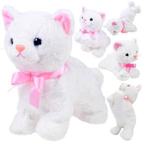 Rotaļu dzīvnieks Cat ZA4465, 22 cm, balta krās.