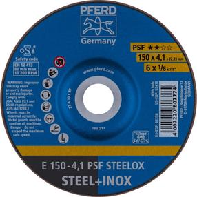 Slīpēšanas disks Pferd PSF STEELOX, 150 mm x 22.23 mm