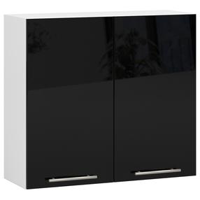 Viršutinė virtuvinė spintelė Akord Oliwia H720, balta/juoda, 30 cm x 80 cm x 72 cm