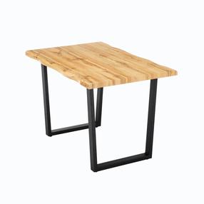 Stalas Domoletti Wilton, ąžuolo sp./juoda sp., 120 cm x 80 cm x 75 cm