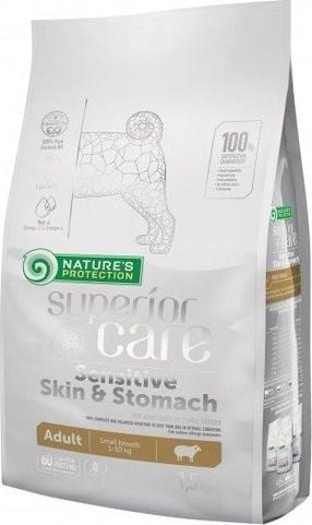 Sausā suņu barība Natures Protection Superior Care Sensitive Skin & Stomach, jēra gaļa, 1.5 kg