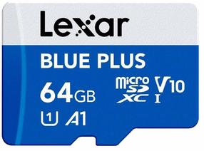 Atmiņas karte Lexar Blue Plus, 64 GB, 100 Mb/s - 45 Mb/s