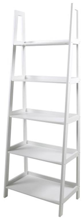 Pastatoma lentyna Wally 5-pole, balta, 63 cm x 40 cm x 180 cm