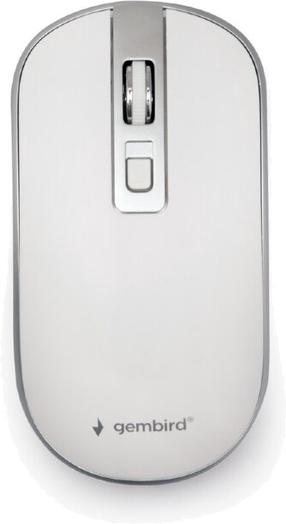 Belaidė kompiuterinė pelė Gembird MUSW-4B-06-WS, nano usb, balta sp./sidabro sp.