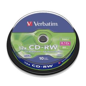 Ierakstāms kompaktdisks Verbatim, 700 MB, 10gab.