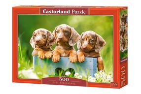 Dėlionė Castorland Cute Dachshunds 500 el. B-53605, 33 cm x 47 cm, 500 vnt., įvairių spalvų