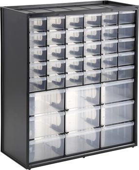 Ящик для инструментов Stanley 1-93-981, 16 см x 36.5 см x 44.5 см, прозрачный цв./черный цв.