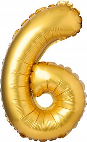Balons cipars Teka Matte 6, zelta krās.
