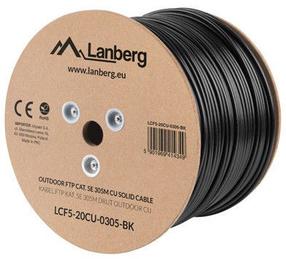 Juhe Lanberg Cat5E CU FTP, Nėra, 305 m, must v.