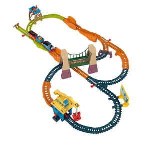 Žaislinis traukinys su bėgiais Mattel Fisher Price Thomas & Friends Bridge To Sondor HTG38, įvairių spalvų