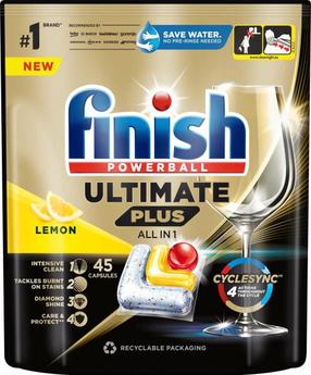 Nõudepesumasina kapslid Finish Ultimate PLUS, 45 tk