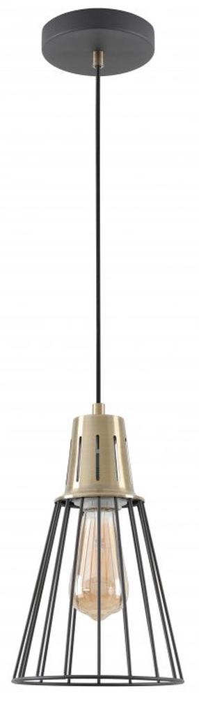 Lampa karināms GTV Kaliope 8068 OS-KAL-E27-11-DEC, E27, 1 x 40 W, zelta krās./melna krās. / melna krās.