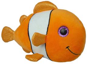 Плюшевая игрушка рыба Wild Planet Orbys Clownfish, зеленый цв./oранжевый цв., 11 см