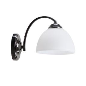 Šviestuvas sieninis Candellux Lighting Gracja, E27, 1 x 40 W, balta sp. / juoda sp.