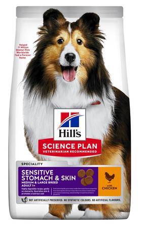 Sausā suņu barība Hill's Science Plan Sensitive Stomach & Skin, vistas gaļa, 2.5 kg