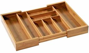 Лоток для столовых приборов Kesper, 58 см x 43 см x 6.5 см, бамбук, коричневый цв.