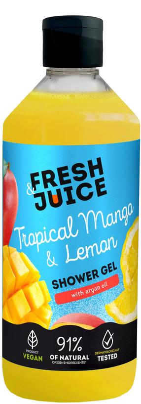 Ķermeņa mazgāšanās želeja Fresh Juice Tropical Mango & Lemon, 473 g