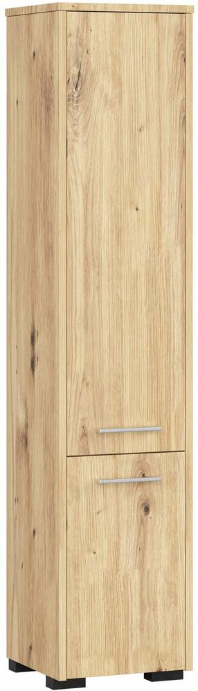 Vonios kambario spintelė Akord Fin, ruda, 30 cm x 30 cm x 140 cm