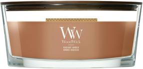 Свеча, ароматическая WoodWick Radiant Amber, 40 - 65 час, 453 г, коричневый цв.