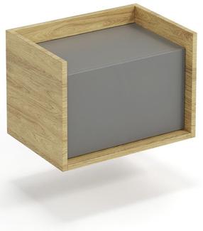 Pakabinama spintelė Mobius 1D, ąžuolo sp./pilka sp., 36 cm x 50 cm x 41 cm