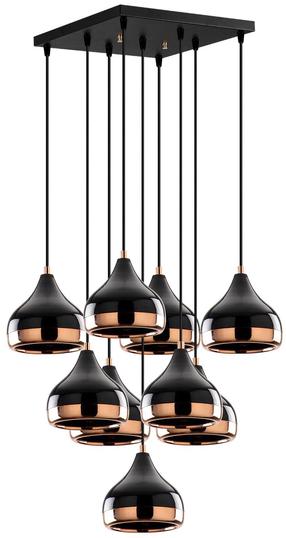 Lampa karināms Opviq Yildo 6893 892OPV1893, E27, 9 x 40 W, zelta krās./melna krās. / melna krās.