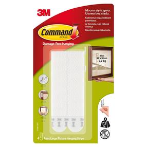 Rėmelių juostelės 3M Command, balta sp., 8 vnt.