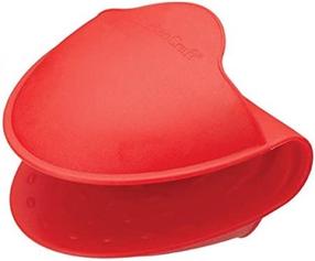 Virtuves cimds Kitchen Craft Silicone Grab Mitt, 10.5 cm x 9 cm, sarkana krās.