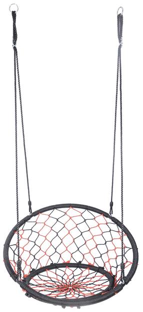 Ligzdas šūpoles bērniem 4IQ, 74 cm, 180 cm, melna krās./sarkana krās.