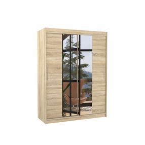 Шкаф ADRK Iness 150, коричневатый цв., 58 см x 150 см x 200 см, с зеркалом