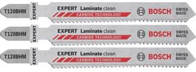 Набор полотен для лобзика Bosch Expert Laminate Clean T128 BHM, 9.2 см, 3 шт.