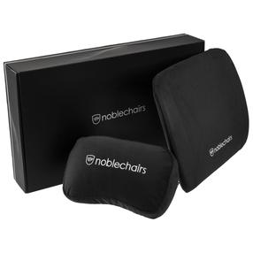 Krēslu spilveni Noblechairs Memory Foam Cushion Set, melna krās., 30 cm x 8.5 cm, 2 gab.