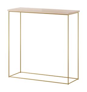 Консольный стол ADRK Milan, золотой цв./коричневатый цв., 30 см x 80 см x 80 см