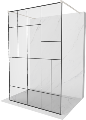 Dušo sienelė Mexen Kioto Walk-in, 120 cm x 200 cm, brushed nickel sp./grūdintas