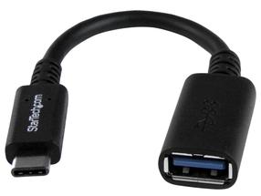 Adapteris StarTech USB31CAADP USB-C male, USB 3.0 female, 0.015 m, melna krās.