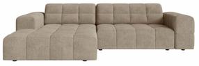 Kampinė sofa Cosmopolitan Design Chicago Eden 4, tamsaus smėlio spalva, kairinė, 167 x 234 cm x 78 cm