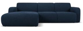 Kampinė sofa Micadoni Home Molino Boucle, tamsiai mėlyna sp., kairinė, 250 x 170 cm x 72 cm
