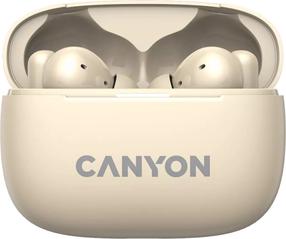 Bezvadu austiņas Canyon OnGo TWS-10, bēša krās.