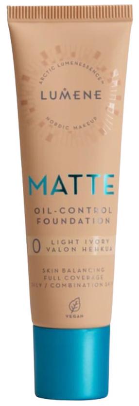 Жидкая основа для макияжа Lumene Matte Oil-Control, SPF 20, 0 light ivory, 30 мл