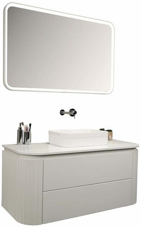 Peegliga vannitoariiulite komplekt Kalune Design Gloria 100, valge v., 50 cm x 100 cm x 50 cm