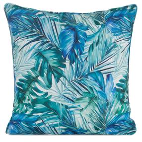 Dekoratyvinės pagalvėlės užvalkalas Garden JA136-04, balta sp./mėlyna sp./turkio sp., 45 cm x 45 cm