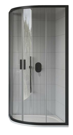 Душевая кабина Ravak Sabina NBLCP4 3BM70340Z1, полукруглая, без поддона, 90 см x 90 см x 180 см, черный цв./прозрачный