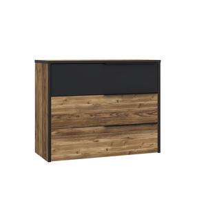 Komoda Domoletti Jabim JBMK211-M215, juoda sp./medžio sp., 79.9 cm x 41.5 cm x 99.8 cm