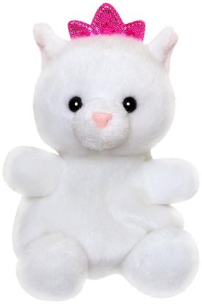 Pliušinis žaislas katė Aurora Palm Pals Princess, balta sp., 12 cm