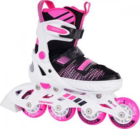 Skrituļslidas Tempish Gokid Girl TGG2932, balta krās./melna krās./rozā krās., 29-32