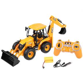 Rc трактор Double E JCB 4CX RC0578, 1:20, желтый цв.