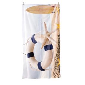 Paplūdimio rankšluostis RPG-230, balta sp./smėlio sp., 140 cm x 70 cm