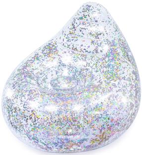 Piepūšamais krēsls Bestway Glitter Dream Air Chair, 72 cm x 72 cm, caurspīdīga krās.