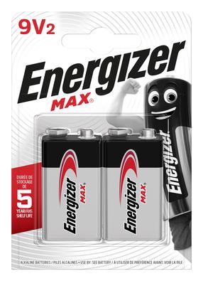 Батареи Energizer EN1604B2MAX, 6LR61, 9 В